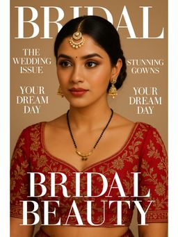 VIEN - Women Gold Plated Black Beads & White Cz Pendant Mangalsutra