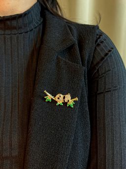 ISHKAARA - Women Multi-Color Panda Peek Brooch