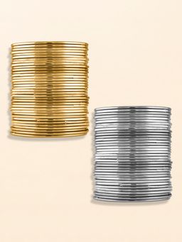 Peora - Women Multi-Color Oxidised Metal Bangles (Pack of 64) (2.6)