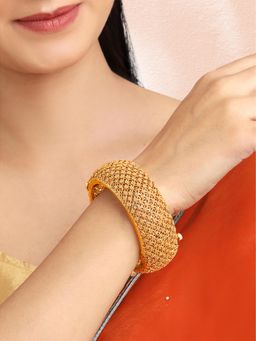 Peora - Women Gold Plated Metal Thick Bangle (2.6)