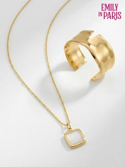 Palmonas - Women Gold The Modern Muse Necklace With Cuff
