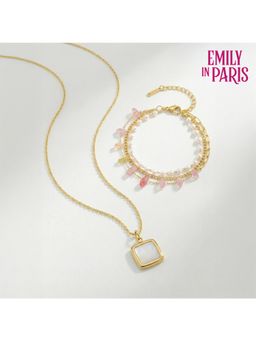 Palmonas - Women Multi-Color The Modern Pearl Signature Necklace With Bracelet