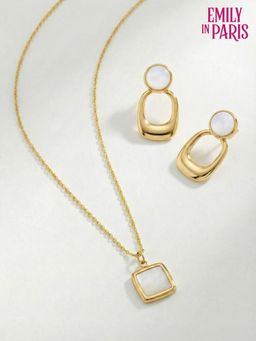 Palmonas - Women White Modern Geometry Jewellery Set
