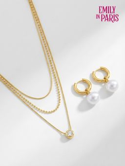 Palmonas - Women White Ivory Glow Pearl Jewellery Set
