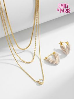 Palmonas - Women White Urban Luxe Pearl Jewellery Set