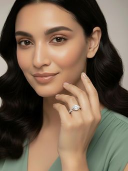 Peora - Women American Diamond Studded Silver Plated Finger Ring (7)