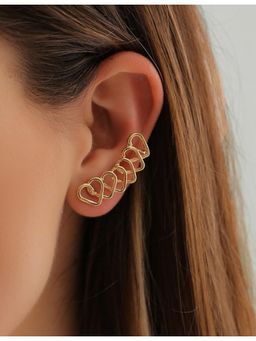 Stol'N - Women Fashion Gold Alloy Hollow Heart Ear Cuff