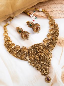 STILEADDA - Women Gold Plated Dasaavatar Jewellery Set