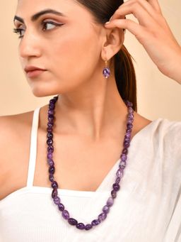 Silvermerc Designs - Women Purple Semi-Precious Stone Jewellery Set