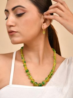 Silvermerc Designs - Women Green Semi-Precious Stone Jewellery Set