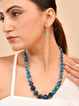 Silvermerc Designs - Women Blue Semi-Precious Stone Jewellery Set