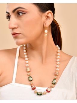 Silvermerc Designs - Women Multi-Color Traditional Semi Precious Ethnic Jewellery Set