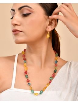 Silvermerc Designs - Women Multi-Color Semi Precious Stone Jewellery Set