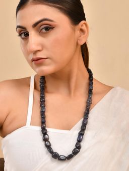 Silvermerc Designs - Women Ethnic Black Adjustable Necklace