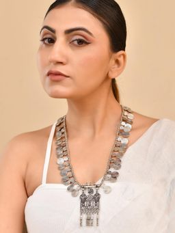 Silvermerc Designs - Women Oxidised Silver Plated Statement Necklace
