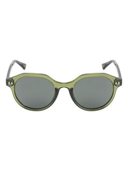 Opium Eyewear - Unisex Green Round Sunglasses with Polarised Lens - OP-1874-C03