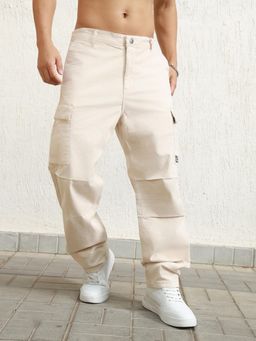 Hubberholme - Men Relaxed Straight Leg Fit Cotton Cargo Trousers