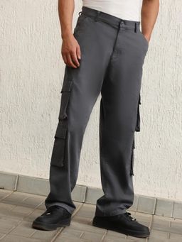 Hubberholme - Men Relaxed Straight Leg Loose Fit Cotton Cargo Trousers