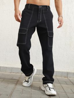 Hubberholme - Men Relaxed Straight Leg Loose Fit Cargo Trousers