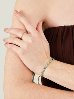 Accessorize London - Women's Woven Metal Friendship Bracelet