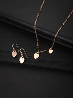Carlton London - Women Rose Gold Jewellery Set