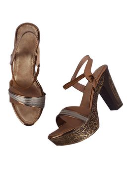 XE Looks - Elegant and Bold Comfortable Block High Heels Sandal