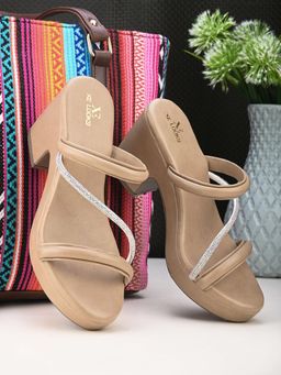 XE Looks - Stylish and Fancy with Ankle Strap Block Heel Sandal