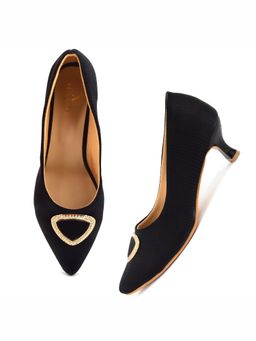 XE Looks - Textured Design Graceful Pencil Heel Ballerina