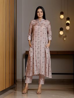 Sukruti Design - Mayura Onion Pink Pintuck Dress