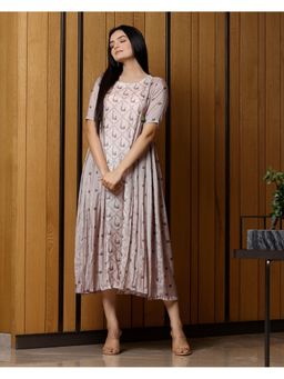 Sukruti Design - Mayura Onion Pink Midi Dress