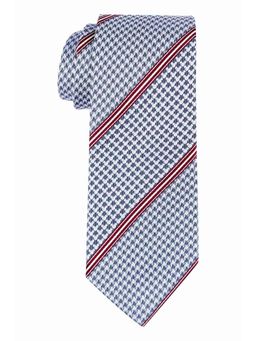 The Tie Hub - Sky Blue Window Checkered Silk Necktie