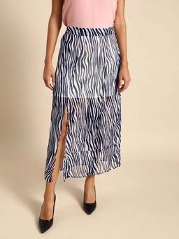 Dodo & Moa - Women Blue Animal Printed Skirt
