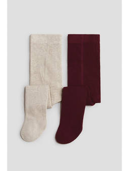 H&M - Unisex Multi-Color 2-pack tights