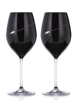 Diamante - Black Silhouette Red Wine Set Of 2