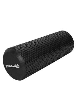 Strauss - Yoga Foam Roller, 45 cm (Black)