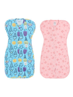 The Boo Boo Club - Cotton Blend Arms Up Sleeping Pod for Baby Boys & Girls (Pack of 2)