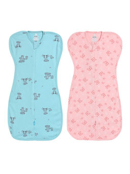 The Boo Boo Club - Cotton Blend Arms Up Sleeping Pod for Baby Boys & Girls (Pack of 2)