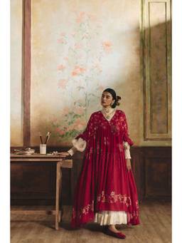 Paulmi & Harsh - Red Theia Maxi Dress