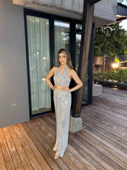 ITRH - Silver Brenna Top with Skirt