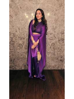 ITRH - Purple Violeta Top with Skirt and Cape