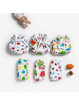 Superbottoms - Unisex Multi-Color Printed Cotton Dry Feel Langots (Pack of 6)