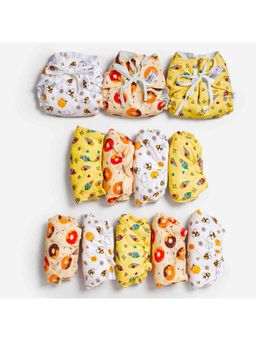 Superbottoms - Unisex Multi-Color Sweet Tooth Cotton Dry Feel Langots (Pack of 12)