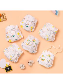 Superbottoms - Unisex Multi-Color Muslin- Bummy Land Cotton Dry Feel Langots (Pack of 6)