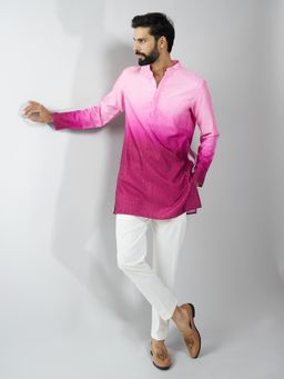 Vastramay - Falsa Silk Blend Ombre Sequin Kurta with Pant