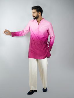 Vastramay - Falsa Silk Blend Ombre Sequin Kurta with Pant