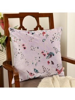 Khaabka - Fursat Lavender Velvet Embroidered Cushion Cover