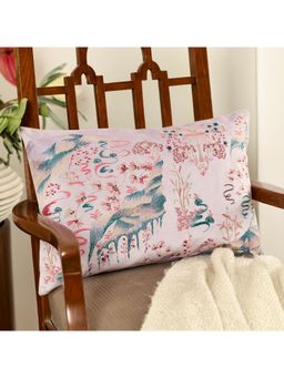 Khaabka - Fursat Lavender Velvet Tranquil Embroidered Cushion Cover