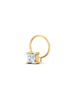 KuberBox - Varg Solitare Nose Pin 14K Gold