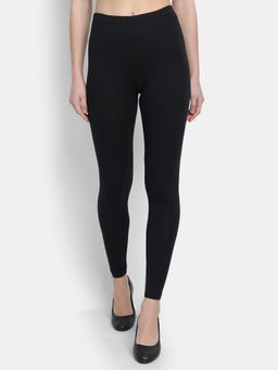 Suti - Women Cotton Ankle Length Leggings Black