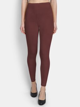 Suti - Women Cotton Ankle Length Leggings Deep Maroon